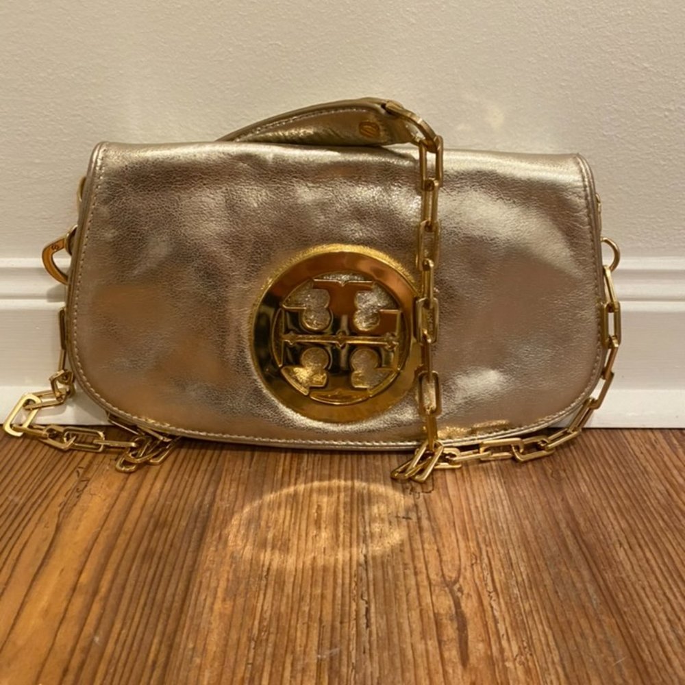 Tory Burch Gold Crossbody/Clutch